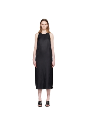 Loulou de Saison Black Paloma Silk Maxi Dress