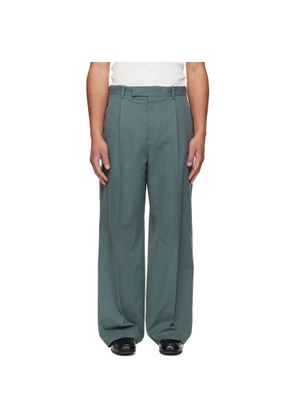 Jil Sander Blue Cotton Drill Trousers