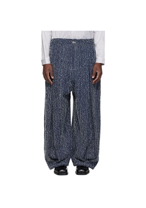 SAGE NATION Indigo Box Pleat Denim Jeans