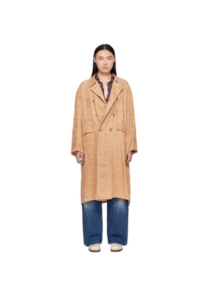 R13 Orange Oversized Hooded Coat