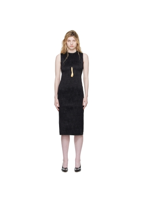 SUPER YAYA Black Open Back Midi Dress