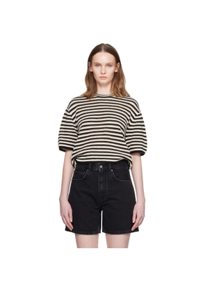 ANINE BING Black & Off-White Theo Sweater
