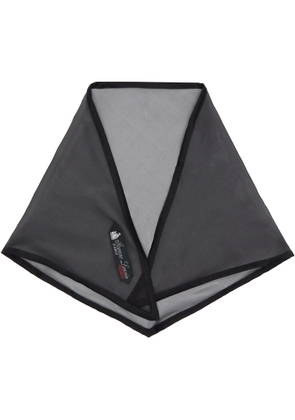 Lanvin Black Silk Organza Triangle Scarf
