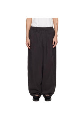 ssstein Brown Silk Nylon Track Trousers