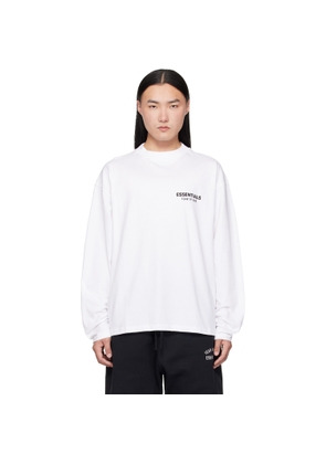 Fear of God ESSENTIALS White Classic Long Sleeve T-shirt