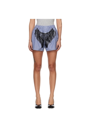 VAQUERA Blue Striped Trompe L'Oeil Boxer Shorts
