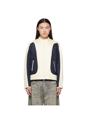 Diesel Off-White & Navy J-Blink-Wrd Jacket