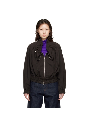 Dries Van Noten Brown Cocoon Bomber Jacket