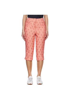 GANNI Pink Shibori Organza Capri Trousers