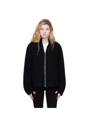 Rier Black Fleece Full Zip Jacket