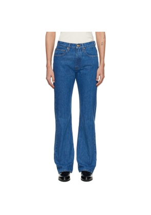 Jil Sander Blue Flared Denim Jeans