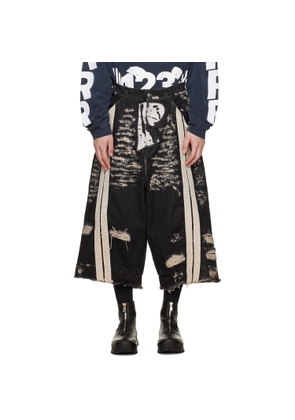 Rivington Roi Rebis Black Heiro Denim Shorts