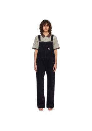 Carhartt Work In Progress Black Bib Straight Denim Overalls