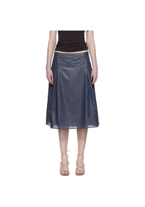 Paloma Wool Navy Dimi Midi Skirt