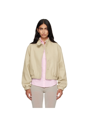 Paloma Wool Beige Raim Leather Jacket
