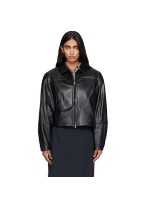Paloma Wool Black Banui Leather Jacket