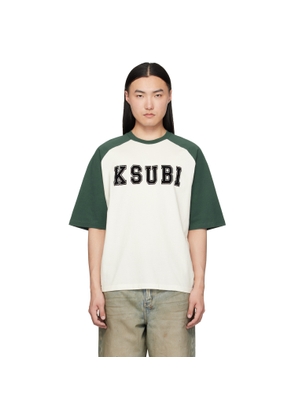 Ksubi White & Green '99' Biggie Raglan S/S T-shirt
