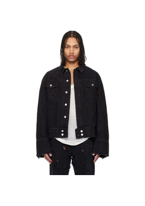 MATIÈRES FÉCALES Black Pierre Denim Jacket