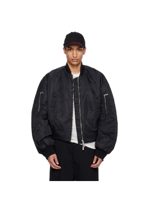 MATIÈRES FÉCALES Black Jev Bomber Jacket