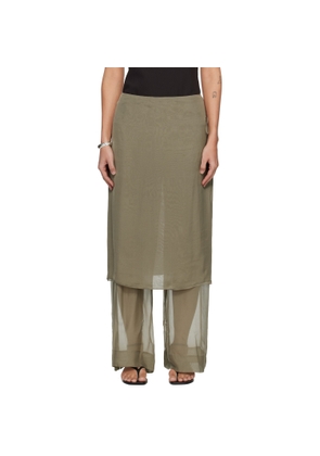 Paloma Wool Khaki Low Silk Archive Trousers