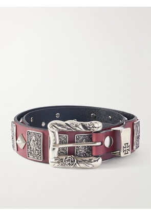 Enfants Riches Déprimés - St.Teresa 2cm Studded Leather Belt - Men - Red - EU 80