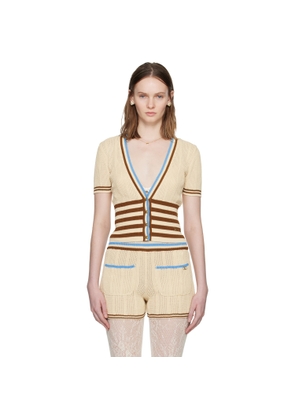 Valentino Beige Cotton Cardigan
