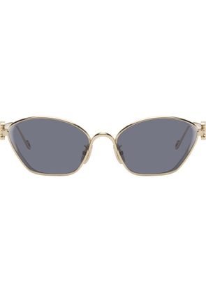 LOEWE Gold Anagram Hexagonal Sunglasses