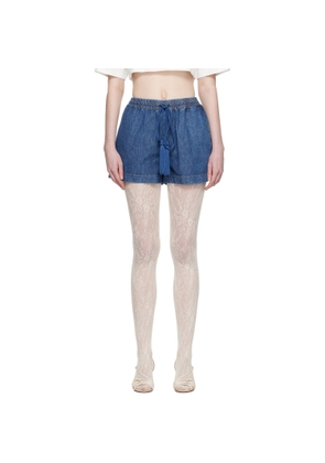 Valentino Blue Denim Chambray Shorts