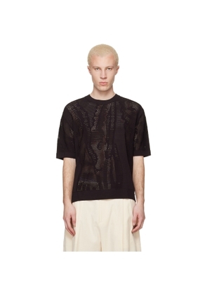 Lacoste Brown Relaxed Fit Short Sleeved Sweater Top