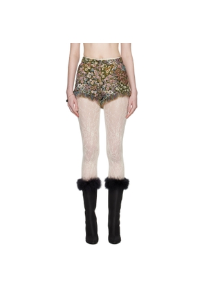 Valentino Multicolor Gobelin Après L'Hiver Fiorellini Shorts