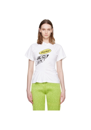 SUPER YAYA White SYY Twist T-shirt