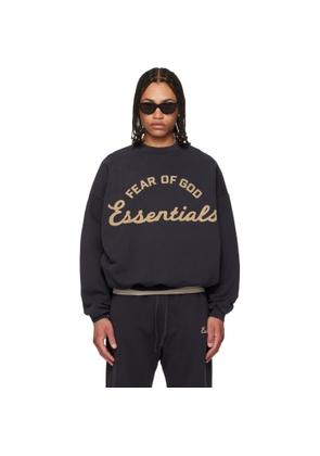 Fear of God ESSENTIALS Black Training 90s Crewneck Sweatshirt