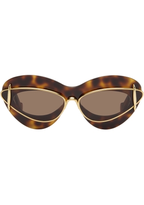 LOEWE Brown & Gold Double Frame Sunglasses
