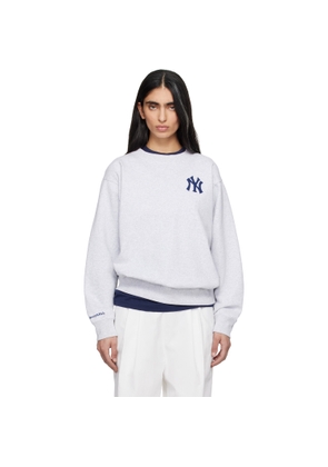 Sporty & Rich Gray '47 Edition Heritage Yankees Serif Sweatshirt