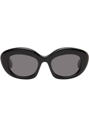 LOEWE Black Curvy Logo Cat Eye Sunglasses