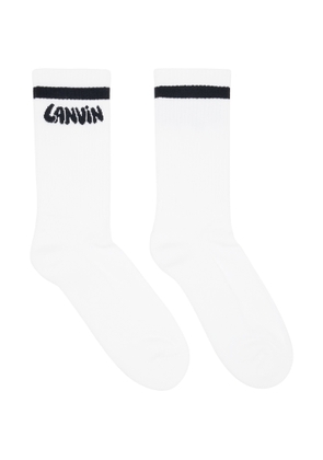 Lanvin White 'Lanvin' Cotton Socks