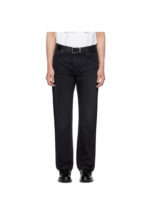 Givenchy Black Couture Seam Straight Fit Shadow Washed Jeans
