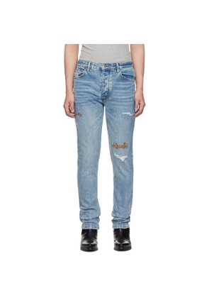 Ksubi Blue Chitch Public Repair Skribed Jeans