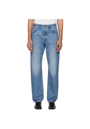 Givenchy Blue Couture Seam Straight Fit Shadow Washed Jeans