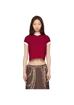 Versace Red Stretch Cotton-Jersey T-shirt