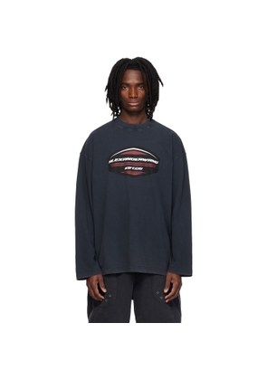 Alexander Wang Black Long Sleeve Shield Graphic T-shirt