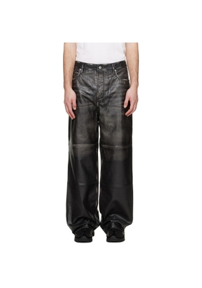 Ksubi Black Blackjack MAXX Leather Pants