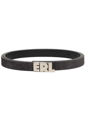 ERL Gray 'ERL' Leather Belt