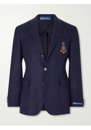 Polo Ralph Lauren - Logo-Embroidered Linen-Hopsack Blazer - Men - Blue - UK/US 40