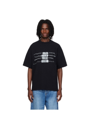 Alexander Wang Black Oversized Graphic T-shirt