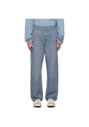 Carhartt Work In Progress Blue Single Knee Trousers