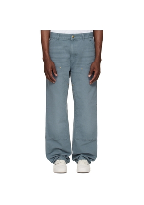 Carhartt Work In Progress Blue Double Knee Trousers