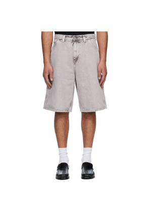 Carhartt Work In Progress Gray OG Single Knee Denim Shorts