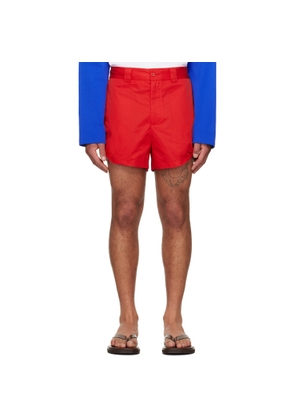 LII Red Rolled-Hem Shorts