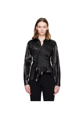 SUPER YAYA Black Twist Shirt